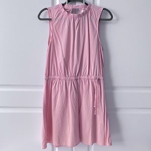 Anthropologie Cloth & Stone Elastic Tie Waist Crew Sleeveless Dress, Peach, M